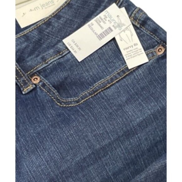 Maurices M Jeans Womens 18W Reg Classic Slim Boot Curvy High Rise Dark Wash New - Picture 5 of 7